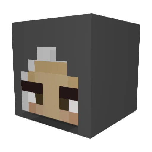 AYAT9249 Minecraft avatar head, 3D render