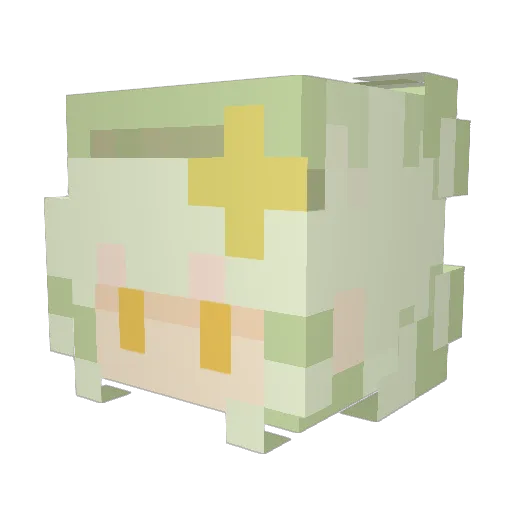 AYA_0520 Minecraft avatar head, 3D render