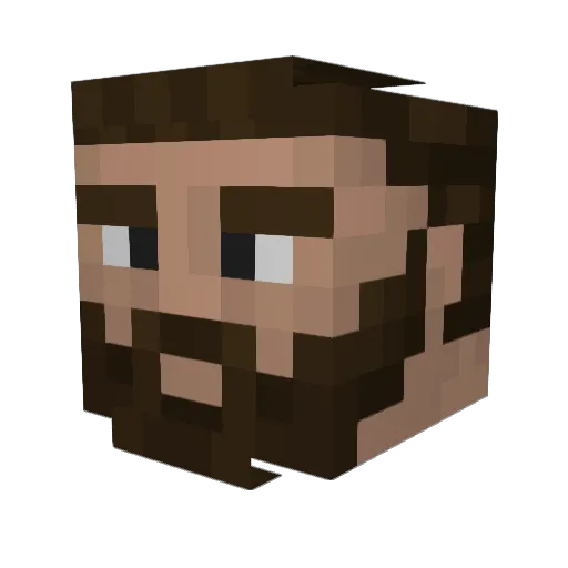 AYAkrutoy Minecraft avatar head, 3D render