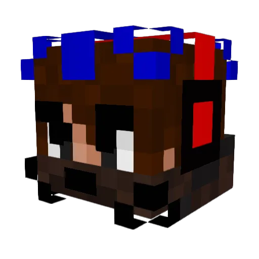 AYBeast Minecraft avatar head, 3D render