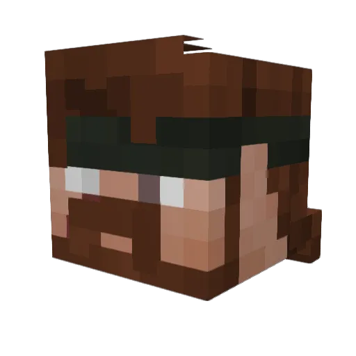 AYDINOVSKI Minecraft avatar head, 3D render