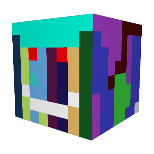 AYK1416 Minecraft avatar head, 3D render