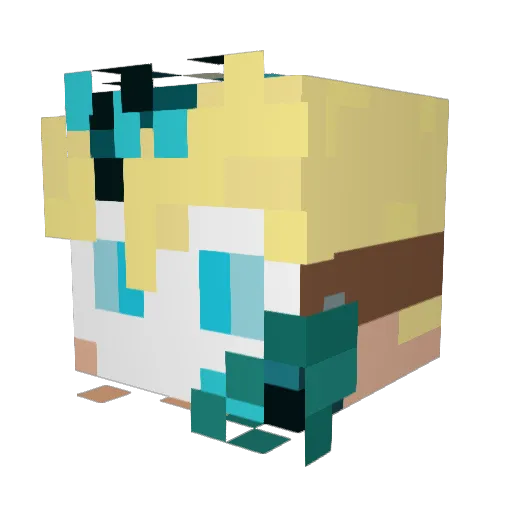 AYLEnt Minecraft avatar head, 3D render