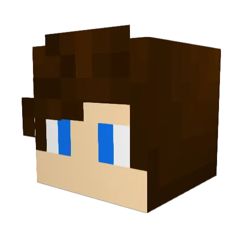 AYPC Minecraft avatar head, 3D render