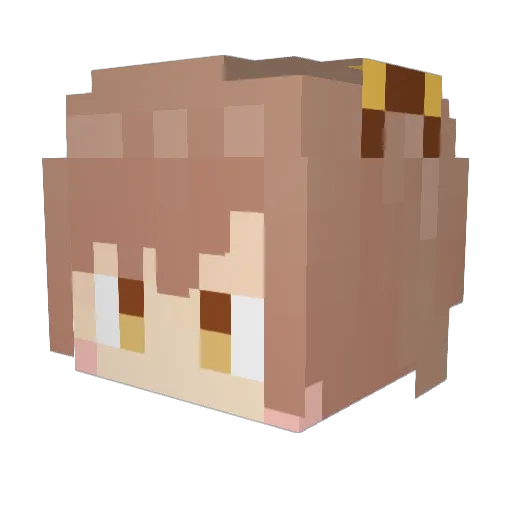 AYT2K Minecraft avatar head, 3D render