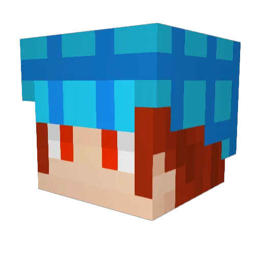 AYUKI128 Minecraft avatar head, 3D render