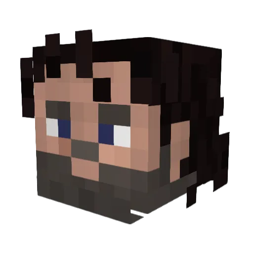 AZ9X Minecraft avatar head, 3D render