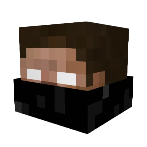 AZA1498 Minecraft avatar head, 3D render