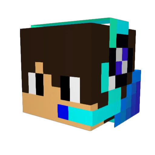 AZAX505 Minecraft avatar head, 3D render