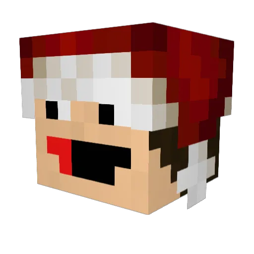 AZA_PopiGAME Minecraft avatar head, 3D render