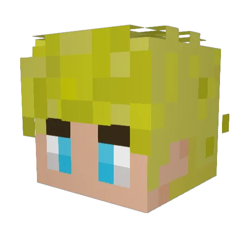 AZEOwe Minecraft avatar head, 3D render