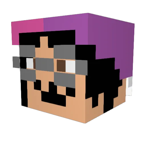 AZERTUD Minecraft avatar head, 3D render