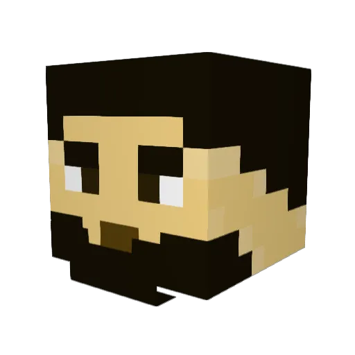 AZG121 Minecraft avatar head, 3D render