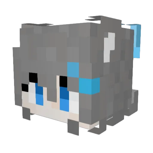 AZHEMO Minecraft avatar head, 3D render