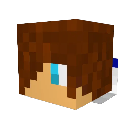 AZMEAK Minecraft avatar head, 3D render