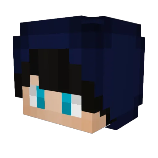 AZMsss Minecraft avatar head, 3D render