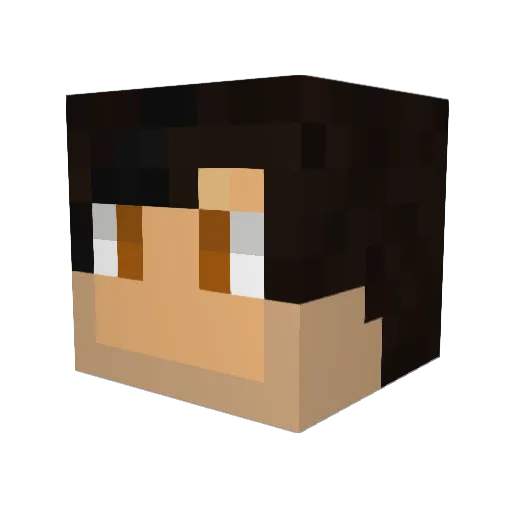 AZNN Minecraft avatar head, 3D render