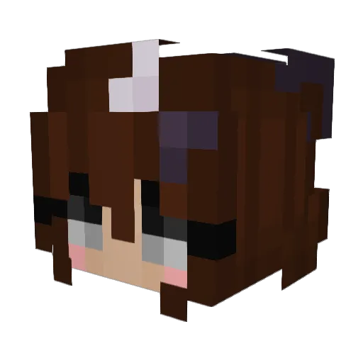 AZN_Math Minecraft avatar head, 3D render
