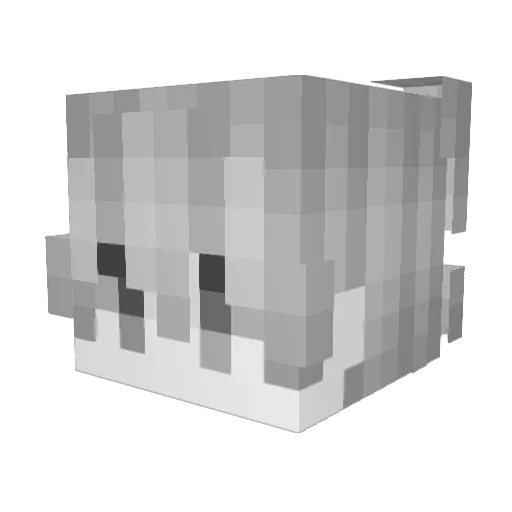 AZOUS Minecraft avatar head, 3D render