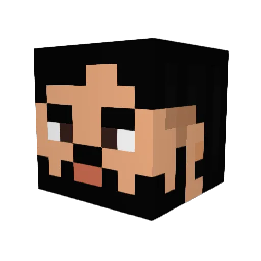 AZTMAN Minecraft avatar head, 3D render