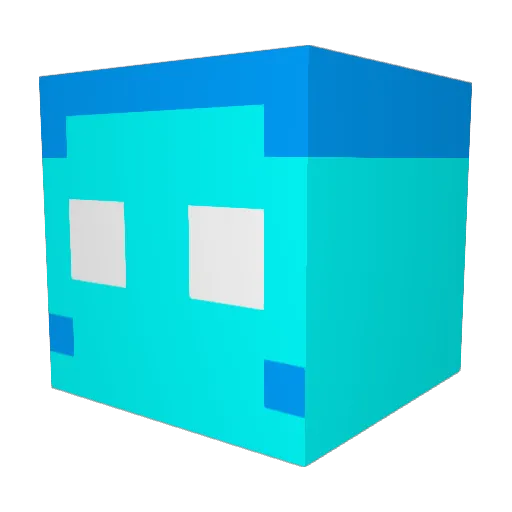 AZUL2 Minecraft avatar head, 3D render