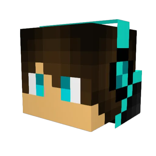 AZXSHD Minecraft avatar head, 3D render