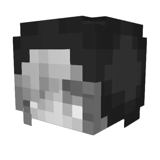 AZXVV Minecraft avatar head, 3D render