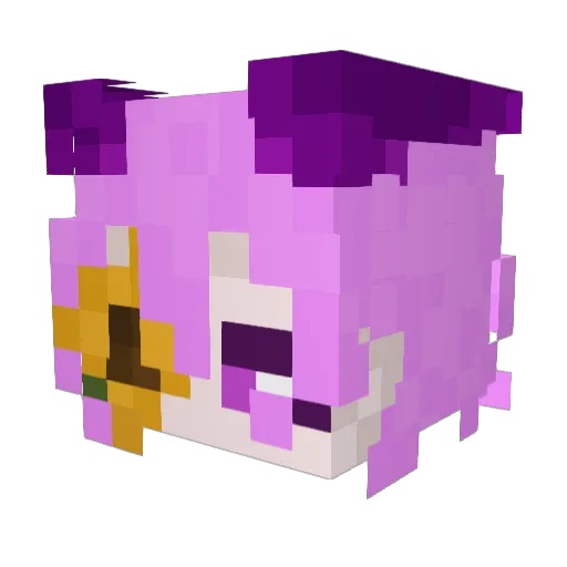AZZELL Minecraft avatar head, 3D render