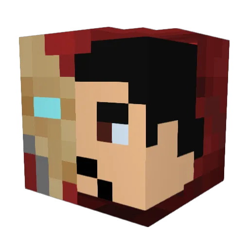 AZbeastmode Minecraft avatar head, 3D render