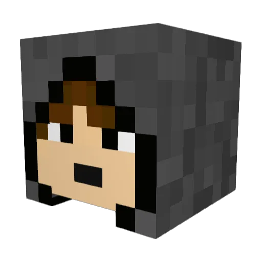 AZplayerone Minecraft avatar head, 3D render