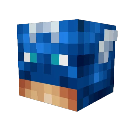 AZxl Minecraft avatar head, 3D render