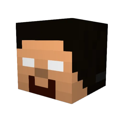 A_12 Minecraft avatar head, 3D render