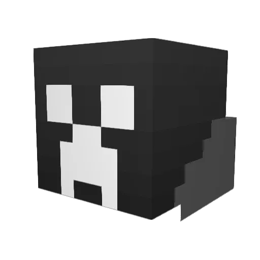 A_1ed Minecraft avatar head, 3D render