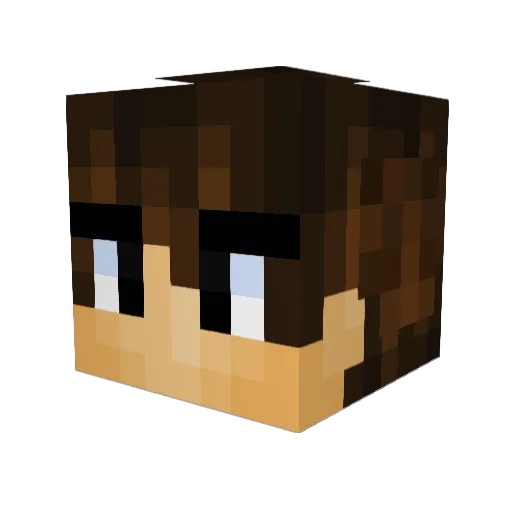 A_72_ Minecraft avatar head, 3D render