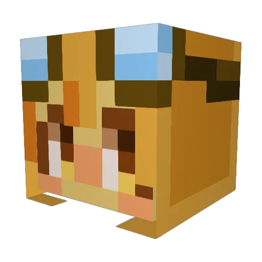 A_And_L Minecraft avatar head, 3D render
