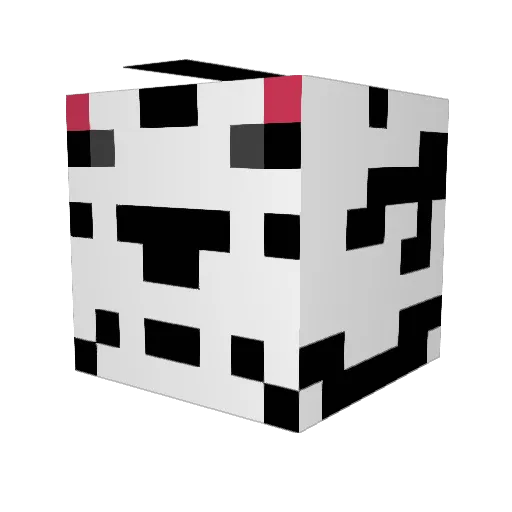 A_BLIND_ZEBRA Minecraft avatar head, 3D render