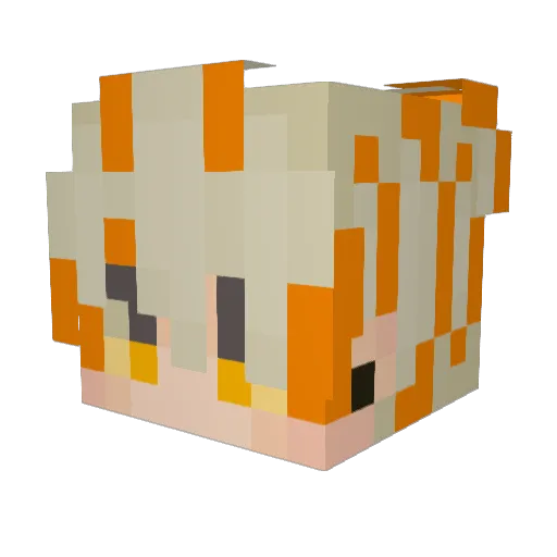A_Beey Minecraft avatar head, 3D render