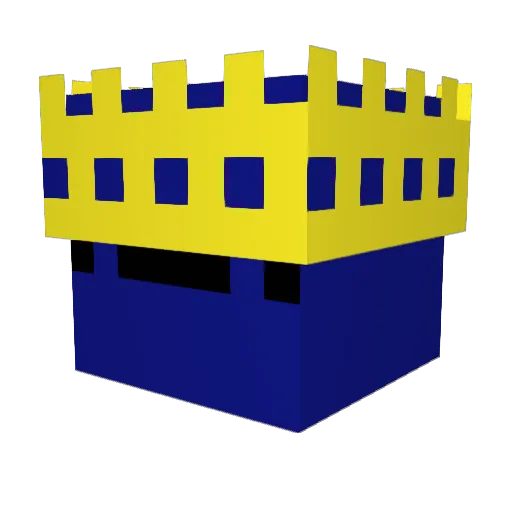 A_Blue_Dude Minecraft avatar head, 3D render