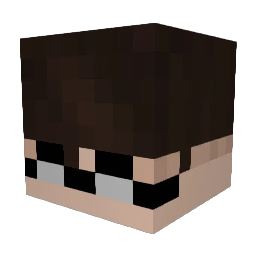 A_British Minecraft avatar head, 3D render
