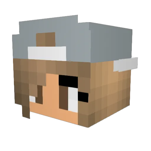 A_CARLSON Minecraft avatar head, 3D render