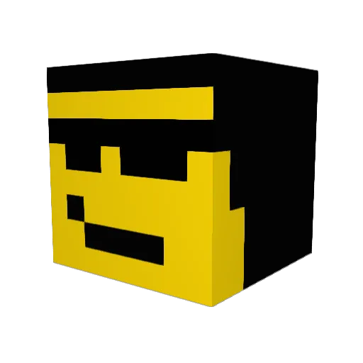 A_CUBER_77 Minecraft avatar head, 3D render