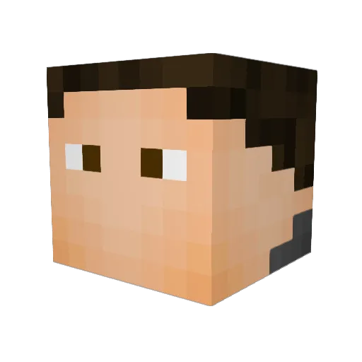 A_C_Bam14 Minecraft avatar head, 3D render