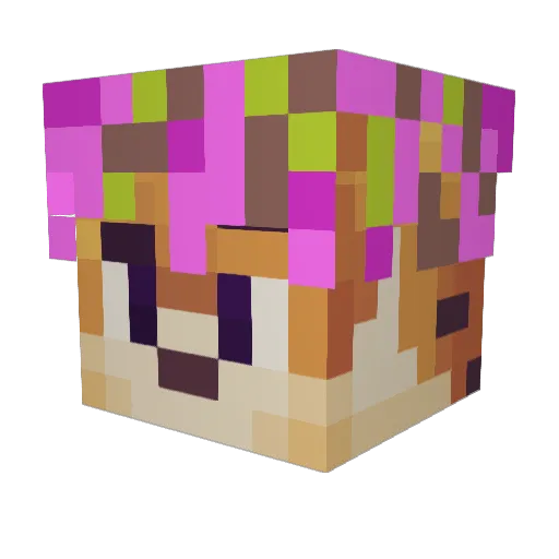 A_Chiara7 Minecraft avatar head, 3D render