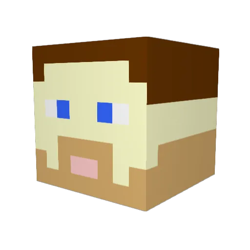 A_Chord Minecraft avatar head, 3D render