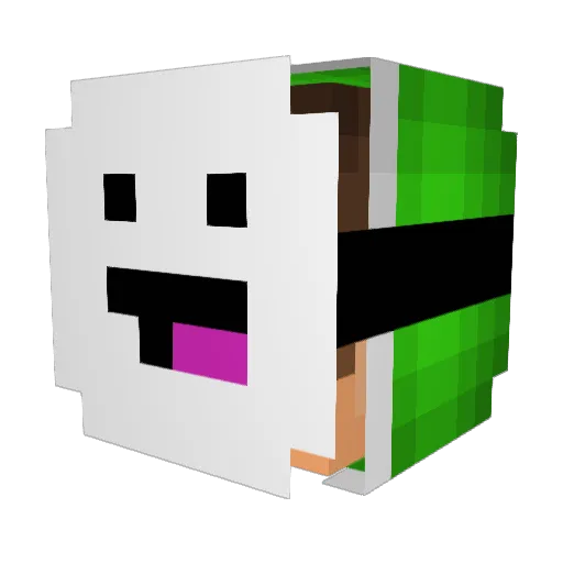 A_D_D_M Minecraft avatar head, 3D render