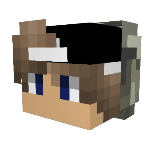 A_FG Minecraft avatar head, 3D render
