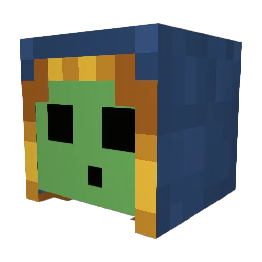 A_Fictioner Minecraft avatar head, 3D render