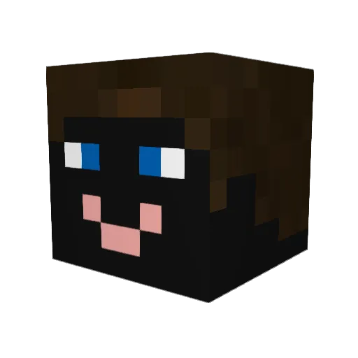 A_GLOBYC Minecraft avatar head, 3D render