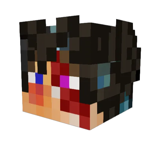 A_GamerKnight Minecraft avatar head, 3D render