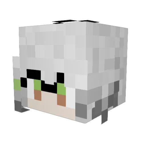 A_GlassOfMilk Minecraft avatar head, 3D render